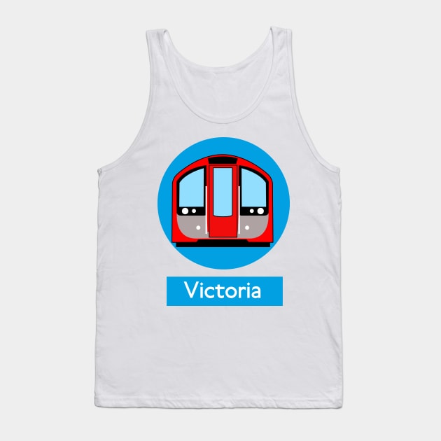 London Underground Subway Victoria line Tank Top by 2createstuff